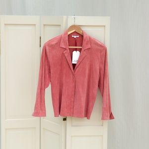 John Patrick Genuine Suede Button Down Shirt/Jacket